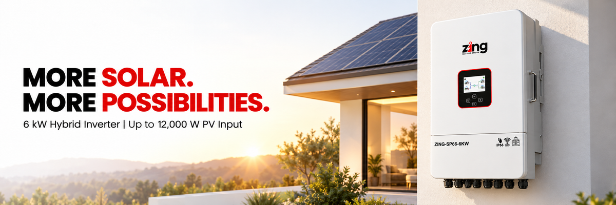Zing 6KW Single Phase Hybrid Inverter - IP66