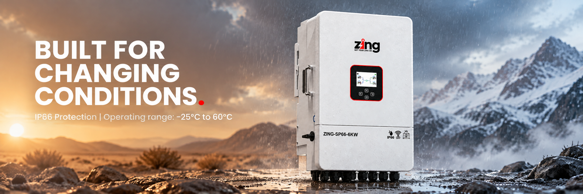 Zing 6KW Single Phase Hybrid Inverter - IP66
